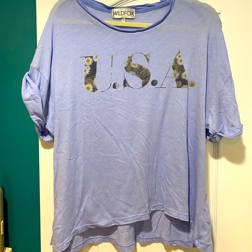 WILDFOX Daisy USA tee / SIZE XS